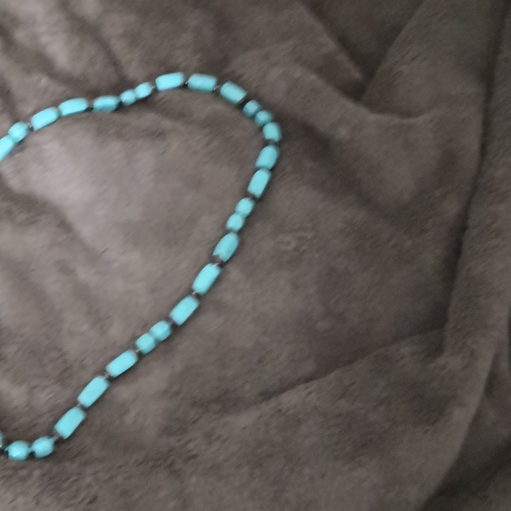 Green beaded necklace